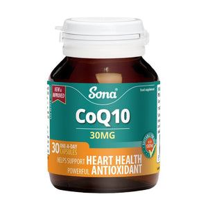 Sona CoQ10 30mg Capsules 30 Pack - O'Sullivans Pharmacy - Vitamins - 5390612007302