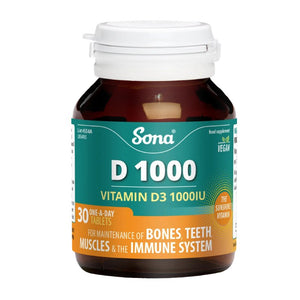 Sona D1000 Tablets 30 Pack - O'Sullivans Pharmacy - Vitamins - 5390612002710