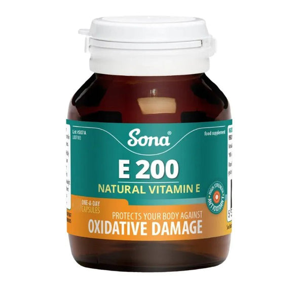 Sona E200 Natural Vitamin E Capsules 120 Pack - O'Sullivans Pharmacy