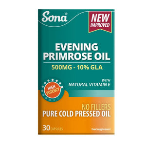 Sona Evening Primrose Oil 500mg Capsules 30 Pack - O'Sullivans Pharmacy - Vitamins - 5390612000501