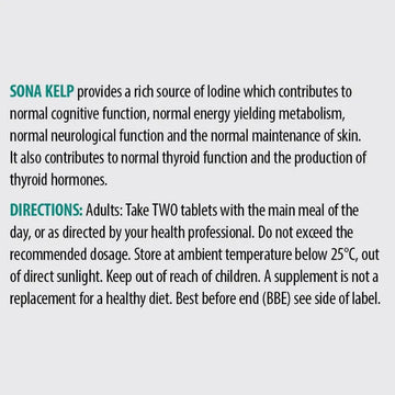 Sona Kelp Tablets 200 Pack - O'Sullivans Pharmacy