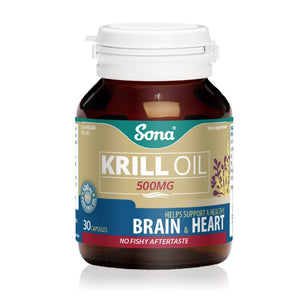 Sona Krill Oil Capsules 30 Pack - O'Sullivans Pharmacy - Vitamins - 5390612003595