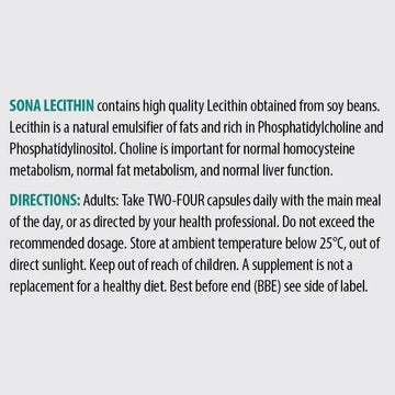 Sona Lecithin 1200mg Tablets 90 Pack - O'Sullivans Pharmacy