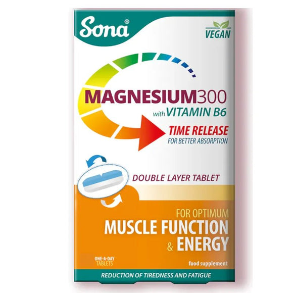 Sona Magnesium 300 With Vitamin B6 Tablets 20 Pack - O'Sullivans Pharmacy