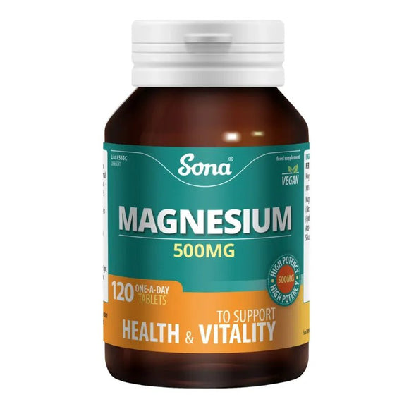 Sona Magnesium 500mg Tablets 120 Pack - O'Sullivans Pharmacy