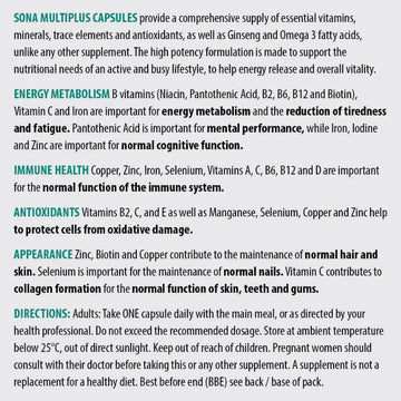 Sona Multiplus Capsules 60 Pack - O'Sullivans Pharmacy