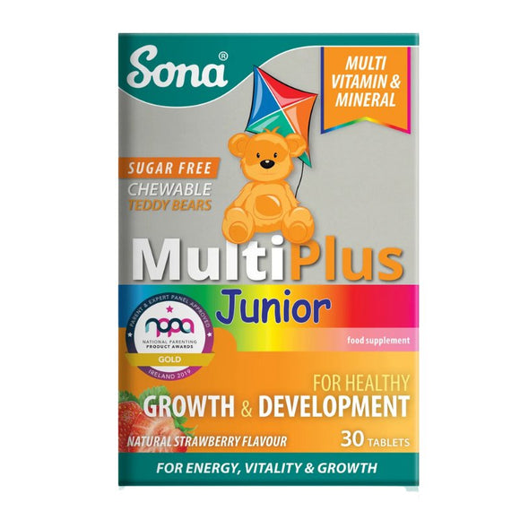 Sona Multiplus Junior Chewable Sugar Free Tablets 30 Pack - O'Sullivans Pharmacy - Vitamins - 5390612004103