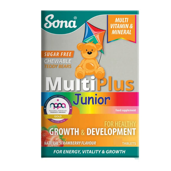 Sona Multiplus Junior Chewable Sugar Free Tablets 60 Pack - O'Sullivans Pharmacy - Vitamins - 5390612004110