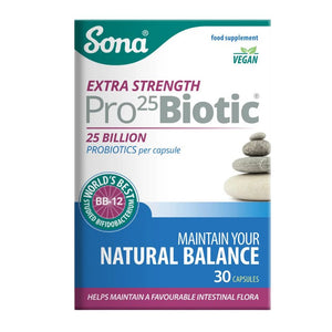 Sona Pro25Biotic Capsules 30 Pack - O'Sullivans Pharmacy - Vitamins - 5390612009023