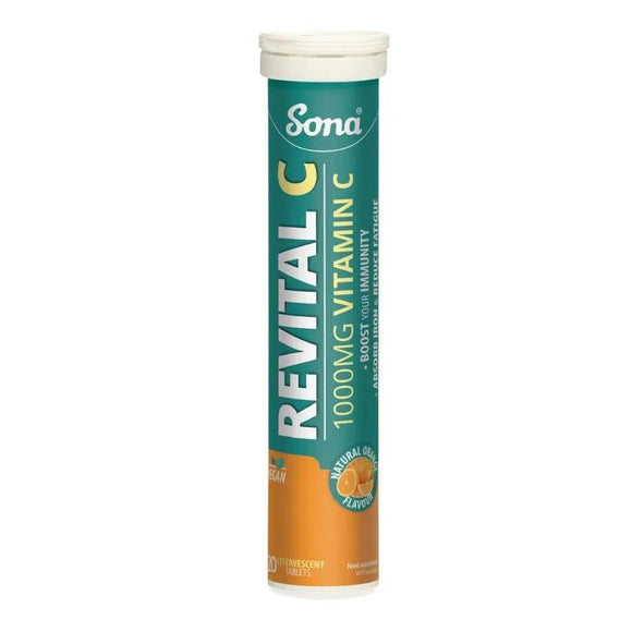Sona Revital C Effervescent Orange Flavour 20 Tablet Pack - O'Sullivans Pharmacy