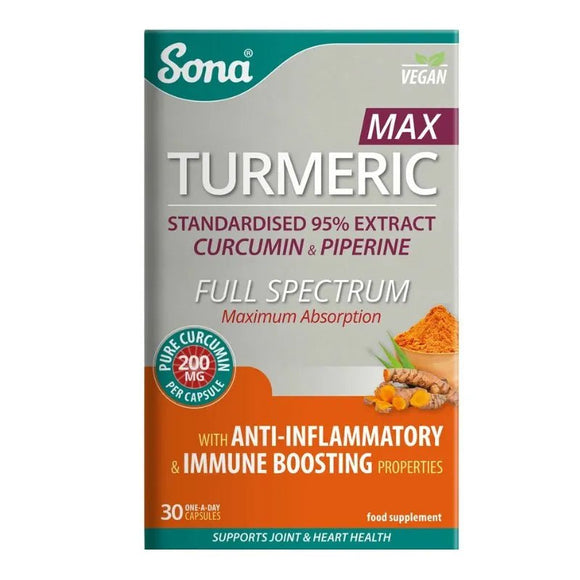 Sona Turmeric Max Capsules 30 Pack - O'Sullivans Pharmacy