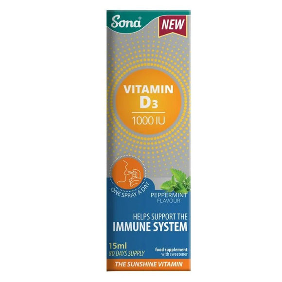 Sona Vitamin D3 Oral Spray 15ml - O'Sullivans Pharmacy