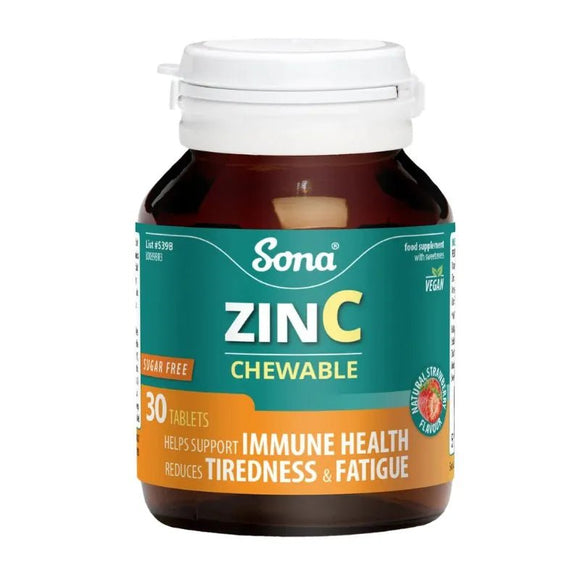 Sona Zinc Chewable Tablets 30 Pack - O'Sullivans Pharmacy