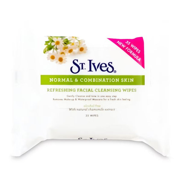 St Ives Normal Facial Cleansing Wipes 35 Pack - O'Sullivans Pharmacy - Skincare - 8712561241434