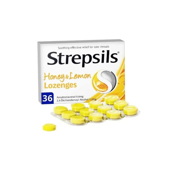 Strepsils Lozenges Honey & Lemon 36 Pack - O'Sullivans Pharmacy