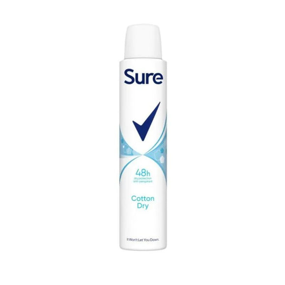 Sure Deodorant Cotton Dry 200ml - O'Sullivans Pharmacy