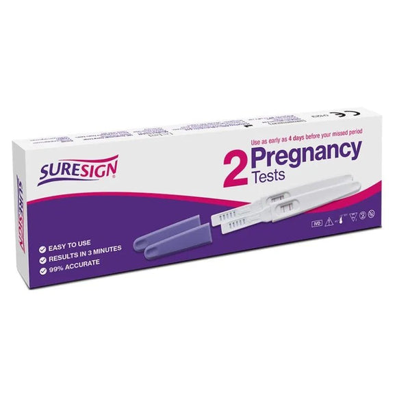 Suresign Midstream Pregnancy Tests 2 Pack - O'Sullivans Pharmacy