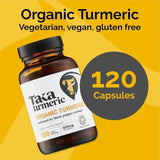 Taka Turmeric Organic Turmeric and Black Pepper Extract Caps 120 Pack - O'Sullivans Pharmacy