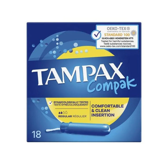 Tampax Compak Regular Yellow 18 Pack - O'Sullivans Pharmacy