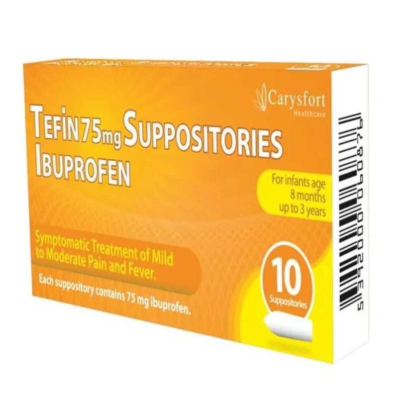 Tefin 75mg Suppositories 10 Pack | Pain Relief