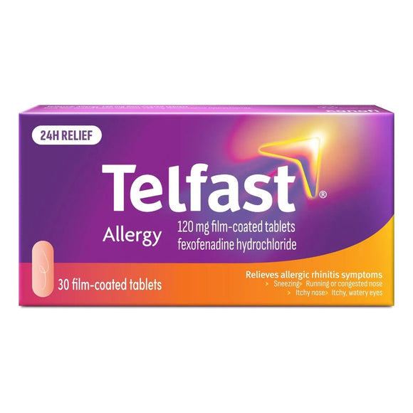 Telfast Allergy 120 mg Film Coated Tablets 30 Pack - O'Sullivans Pharmacy