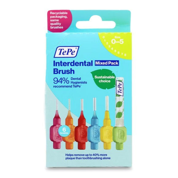 TePe Interdental Brush Mixed Pack 6 Pack - O'Sullivans Pharmacy - Toiletries - 7350121253315