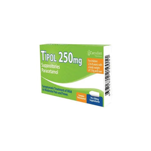 Tipol 250mg Paracetamol Suppositories Children 2-8 Years