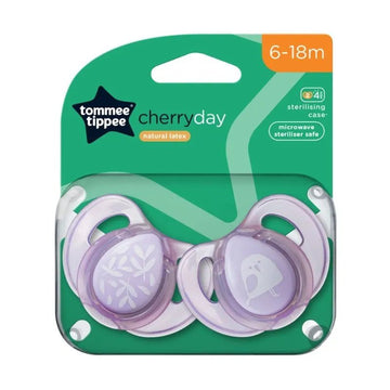 Tommee Tippee Cherry Decorated 6M - 18M Latex Soothers 2 Pack - O'Sullivans Pharmacy