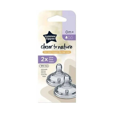 Tommee Tippee Closer To Nature Easyvent Teats Slow Flow 2 Pack - O'Sullivans Pharmacy