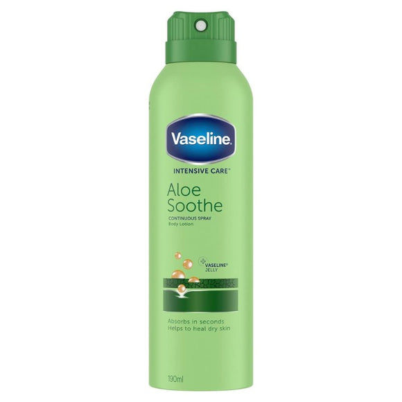 Vaseline Spray Moisturiser Aloe Soothe 190ml - O'Sullivans Pharmacy - Skincare - 8712561692533