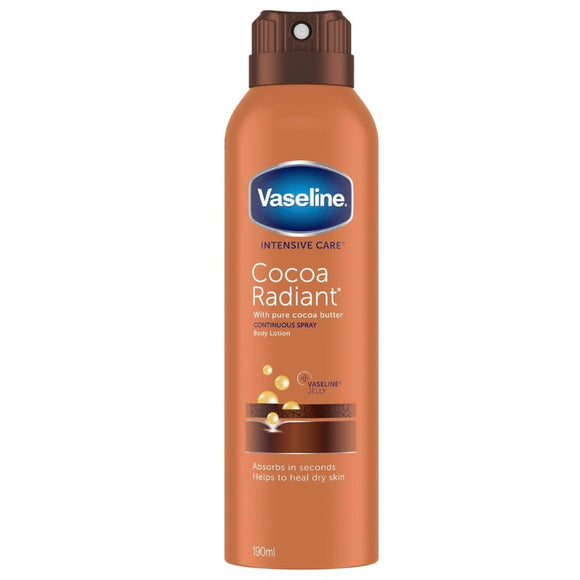 Vaseline Spray Moisturiser Cocoa Radiant 190ml - O'Sullivans Pharmacy - Skincare - 8712561676106