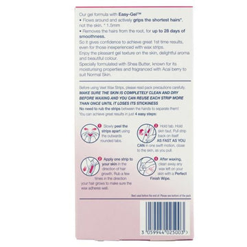 Veet Easy Gel Wax Strips Legs & Body 20 Pack - O'Sullivans Pharmacy - Toiletries - 3059944025003