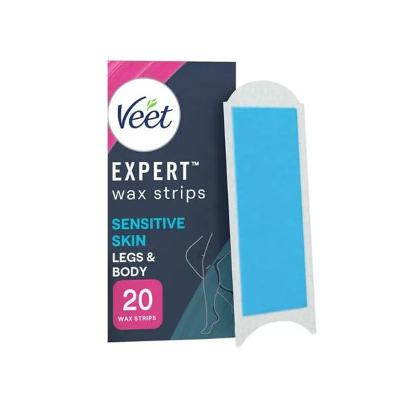 Veet Expert Wax Strips Body & Legs Sensitive 20 Pack - O'Sullivans Pharmacy