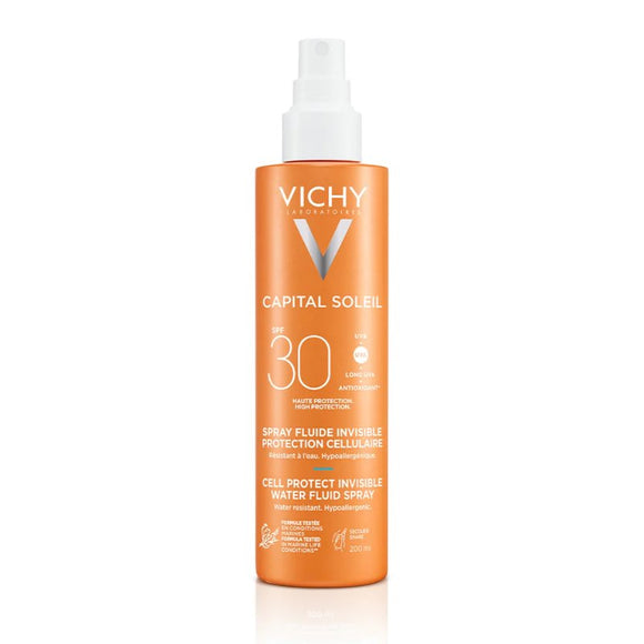 Vichy Capital Soleil Cell Protect Invisible Fluid SPF30 200ml - O'Sullivans Pharmacy - Suncare & Travel - 3337875810890