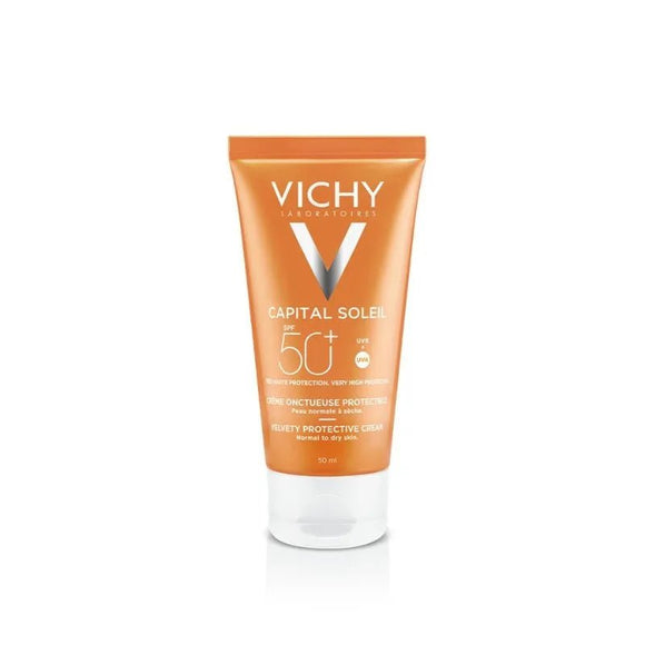 Vichy Capital Soleil Velvet Finish UVA + UVB Facial Sun Protection SPF50+ 50ml - O'Sullivans Pharmacy