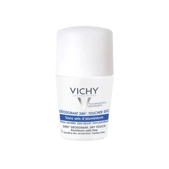 Vichy Deodorant Aluminium Free 24h Dry Touch Roll-On 50ml-O Sullivans Pharmacy