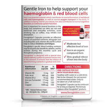 Vitabiotics Feroglobin Capsules 30 Pack - O'Sullivans Pharmacy