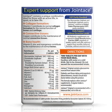 Vitabiotics Jointace Original Glucosamine 90 Tablets - O'Sullivans Pharmacy - Vitamins - 5021265222452