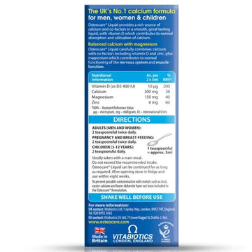 Vitabiotics Osteocare Liquid 200ml - O'Sullivans Pharmacy
