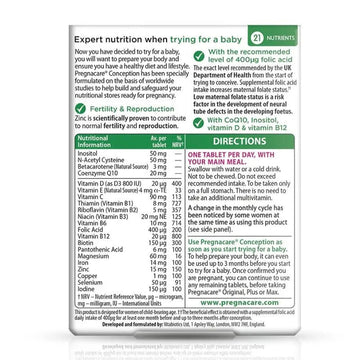 Vitabiotics Pregnacare Conception 30 Tablets - O'Sullivans Pharmacy