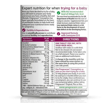 Vitabiotics Pregnacare Conception 30 Tablets - O'Sullivans Pharmacy