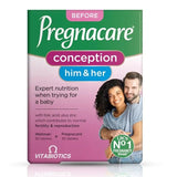 Vitabiotics Pregnacare Him and Her Conception Tablets 60 Pack - O'Sullivans Pharmacy