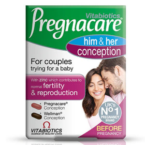 Vitabiotics Pregnacare Him and Her Conception Tablets 60 Pack - O'Sullivans Pharmacy - Vitamins - 5021265242344