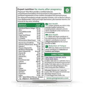 Vitabiotics Pregnacare New Mum Tablets 56 Pack - O'Sullivans Pharmacy
