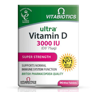 Vitabiotics Ultra D3 Vitamin D3 3000iu 75ug Tablets 96 Pack - O'Sullivans Pharmacy - Vitamins - 5021265251025