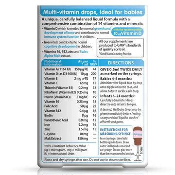 Vitabiotics Wellbaby Multi Vitamin Drops 30ml - O'Sullivans Pharmacy