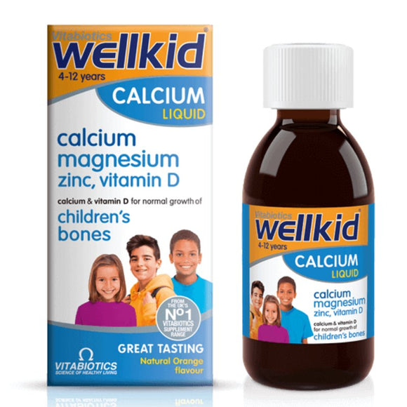 Vitabiotics Wellkid Calcium Liquid 150ml - O'Sullivans Pharmacy - Vitamins - 5021265246335