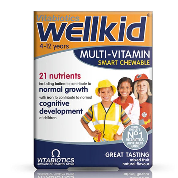 Vitabiotics Wellkid Chewable Tablets 30 Pack - O'Sullivans Pharmacy - Vitamins - 5021265223800