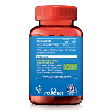 Vitabiotics Wellkid Marvel Vitamin D Soft Jellies 50 Pack - O'Sullivans Pharmacy