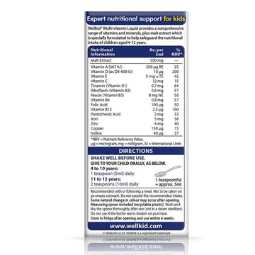 Vitabiotics Wellkid Multi - Vitamin Liquid 150ml - O'Sullivans Pharmacy
